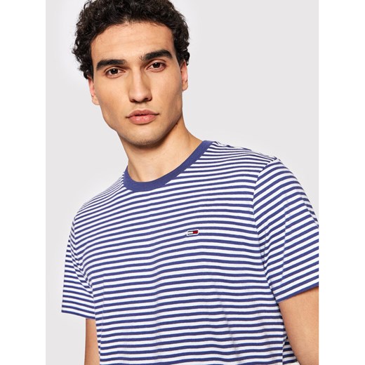 Tommy Jeans T-Shirt Classics DM0DM05515 Fioletowy Regular Fit Tommy Jeans XS MODIVO wyprzedaż