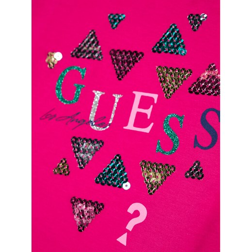 Guess T-Shirt K1GI03 K6YW1 Różowy Regular Fit Guess 3_6M okazyjna cena MODIVO