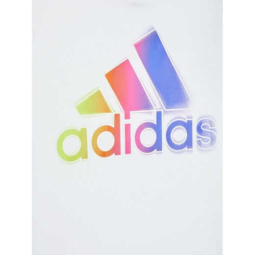 adidas T-Shirt HE0039 Biały Regular Fit 7_8Y okazyjna cena MODIVO