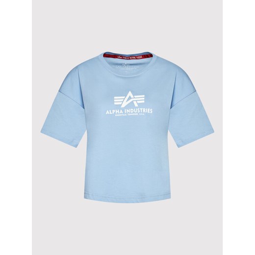 Alpha Industries T-Shirt Basic T Cos 116050 Niebieski Oversize Alpha Industries L MODIVO wyprzedaż
