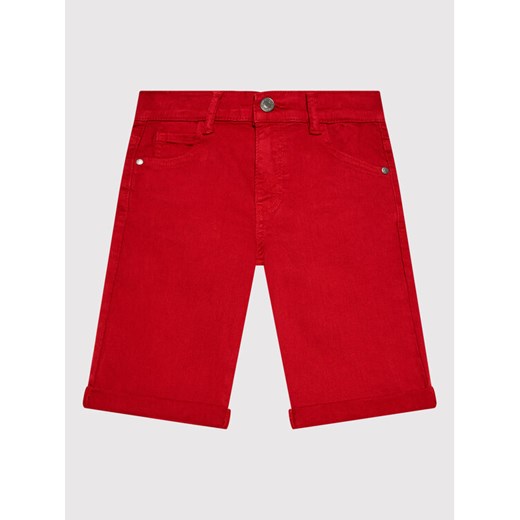 Guess Szorty jeansowe L1RD03 WE620 Czerwony Regular Fit Guess 18Y okazyjna cena MODIVO