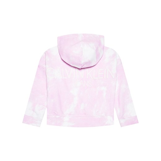 Calvin Klein Jeans Bluza Cloud IG0IG00747 Różowy Relaxed Fit 14Y okazyjna cena MODIVO