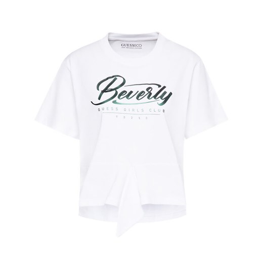 Guess T-Shirt Beverly Tee W0GI30 K8HM0 Biały Regular Fit Guess L wyprzedaż MODIVO