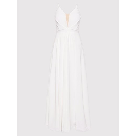 Rinascimento Sukienka wieczorowa CFC0109443003 Biały Regular Fit Rinascimento M okazyjna cena MODIVO