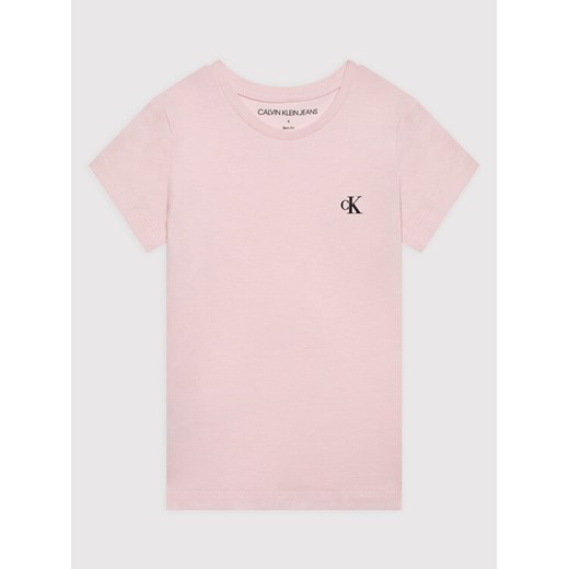 Calvin Klein Jeans Komplet 2 t-shirtów Monogram IG0IG01258 Biały Slim Fit 8Y okazyjna cena MODIVO