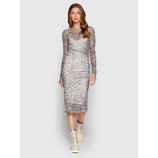 Patrizia Pepe Sukienka codzienna 8A1014/J044-F578 Szary Slim Fit Patrizia Pepe II MODIVO wyprzedaż