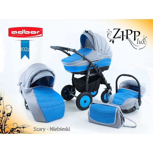Wózek Zippy Lux 3w1 Adbor maluszeksklep-pl niebieski dziecięce