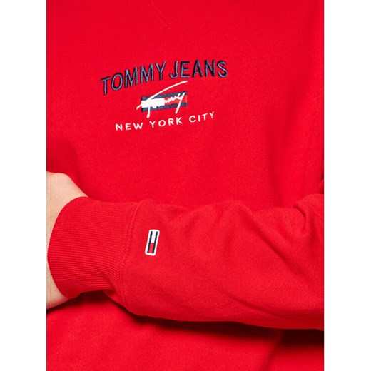 Tommy Jeans Bluza Tjm Timeless DM0DM10193 Czerwony Regular Fit Tommy Jeans M wyprzedaż MODIVO
