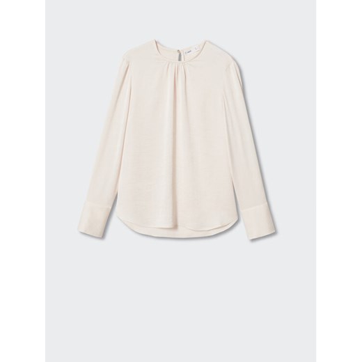 Mango Bluzka Beatriz 37044031 Beżowy Regular Fit Mango XXS okazja MODIVO