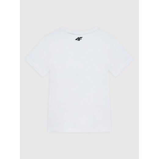 4F T-Shirt HJL22-JTSM003 Biały Regular Fit 140 MODIVO