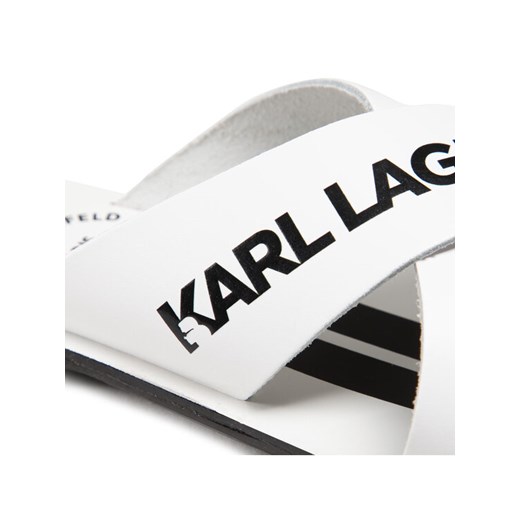 KARL LAGERFELD Klapki KL80484 Biały Karl Lagerfeld 36 okazja MODIVO