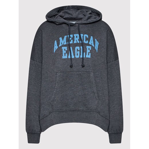 American Eagle Bluza 045-1455-1642 Granatowy Classic Fit American Eagle L wyprzedaż MODIVO
