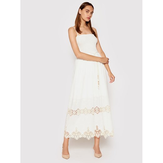 Rinascimento Sukienka letnia CFC0103454003 Biały Regular Fit Rinascimento S promocyjna cena MODIVO