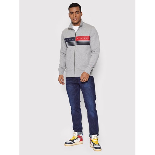 Tommy Hilfiger Bluza Logo MW0MW21094 Szary Regular Fit Tommy Hilfiger M promocyjna cena MODIVO