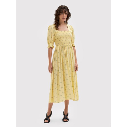 Selected Femme Sukienka letnia Ulrikke 16084711 Żółty Relaxed Fit Selected Femme 40 okazja MODIVO