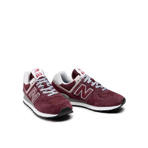 New Balance Sneakersy ML574EGB Bordowy New Balance 40 okazyjna cena MODIVO