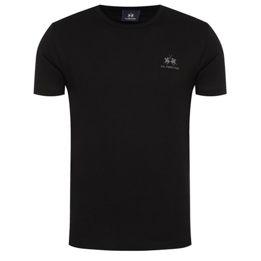 La Martina T-Shirt Jersey CCMR02 JS206 Czarny Regular Fit La Martina M promocyjna cena MODIVO