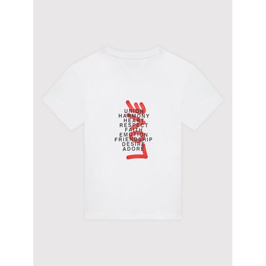 Tommy Hilfiger T-Shirt Valentines Day KG0KG06788 Biały Regular Fit Tommy Hilfiger 7Y promocyjna cena MODIVO