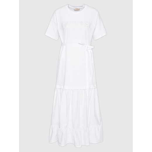 TWINSET Sukienka codzienna 221TT2410 Biały Loose Fit Twinset S promocyjna cena MODIVO
