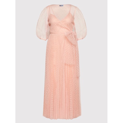Red Valentino Sukienka koktajlowa XR3VADU0 Różowy Slim Fit Red Valentino 46 okazja MODIVO
