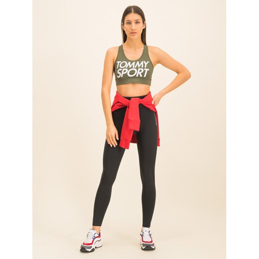 Tommy Sport Biustonosz top Sports Bra Logo S10S100344 Zielony Tommy Sport XS promocja MODIVO