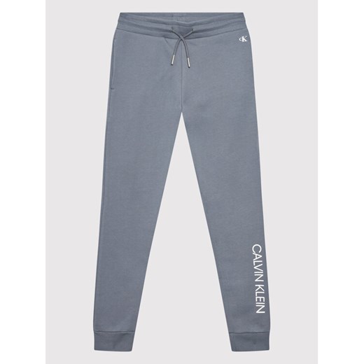 Calvin Klein Jeans Spodnie dresowe Institutional Logo IB0IB00954 Szary Regular 8Y MODIVO okazja