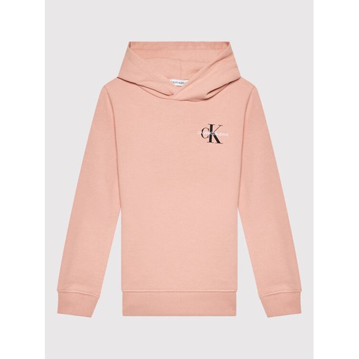 Calvin Klein Jeans Bluza Small Monogram IU0IU00164 Różowy Regular Fit 12Y MODIVO okazyjna cena