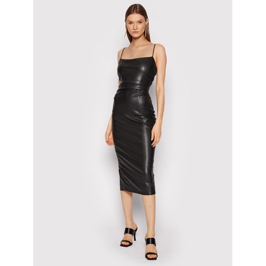 Marciano Guess Sukienka z imitacji skóry 2RGK11 9645Z Czarny Slim Fit Marciano Guess 42 wyprzedaż MODIVO