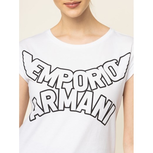 Emporio Armani T-Shirt 3H2T7S 2J53Z 0100 Biały Slim Fit Emporio Armani 38 okazja MODIVO