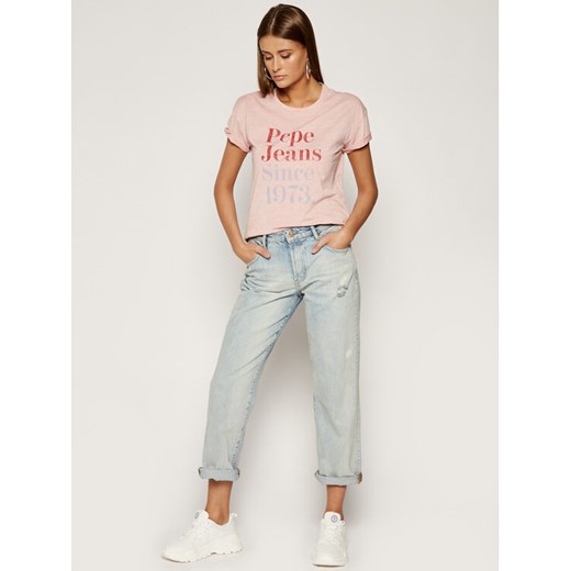 Pepe Jeans T-Shirt Miracle PL504275 Różowy Regular Fit Pepe Jeans XS promocja MODIVO