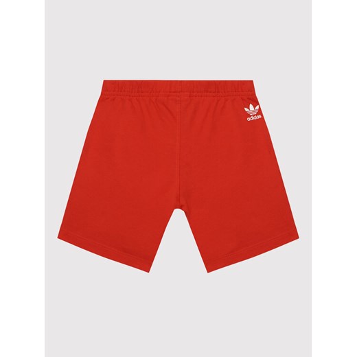 adidas Komplet t-shirt i szorty sportowe adicolor HE6853 Czerwony Regular Fit 6_9M okazja MODIVO