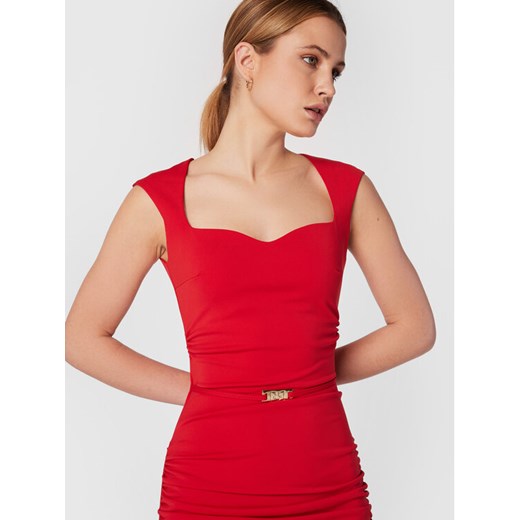 Rinascimento Sukienka koktajlowa CFC0110093003 Czerwony Slim Fit Rinascimento S MODIVO promocyjna cena