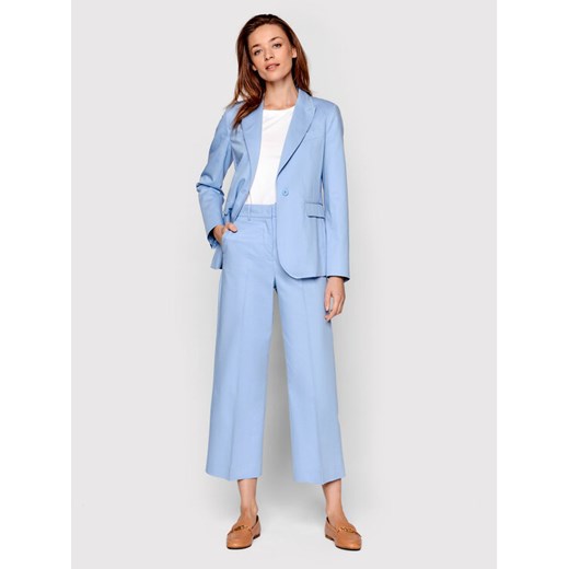Weekend Max Mara Spodnie materiałowe Zircone 51310621 Niebieski Regular Fit 40 okazja MODIVO