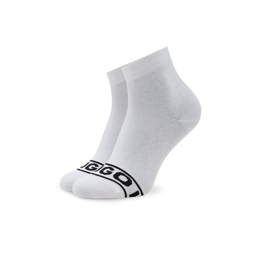 Hugo Zestaw 2 par wysokich skarpet damskich Logo 50469291 Biały 35_38 MODIVO