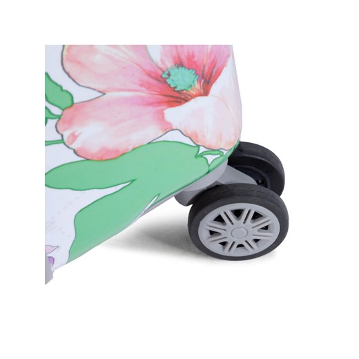 ELLE Duża Materiałowa Walizka Flower Print EL38HA.71.01 Szary Elle l okazja MODIVO