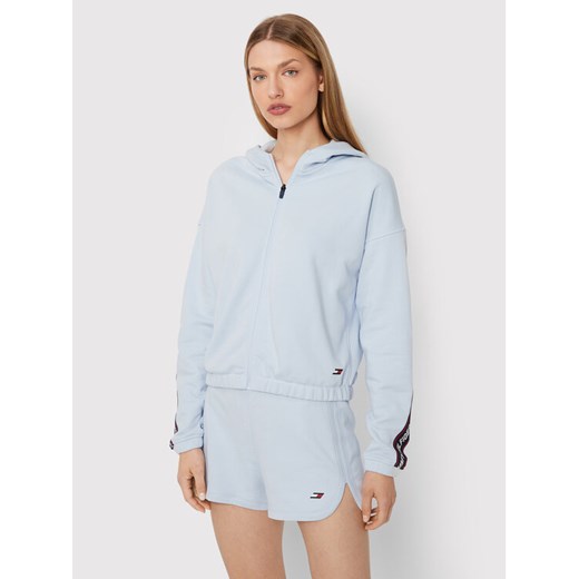 Tommy Hilfiger Bluza Tape Zip Through S10S101368 Niebieski Relaxed Fit Tommy Hilfiger L promocyjna cena MODIVO
