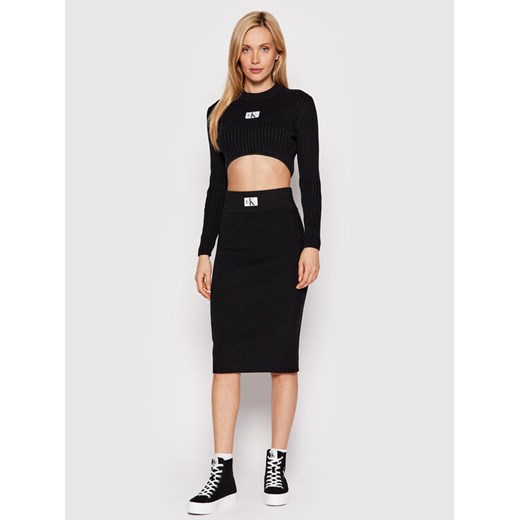 Calvin Klein Jeans Spódnica ołówkowa J20J218949 Czarny Slim Fit S MODIVO promocyjna cena