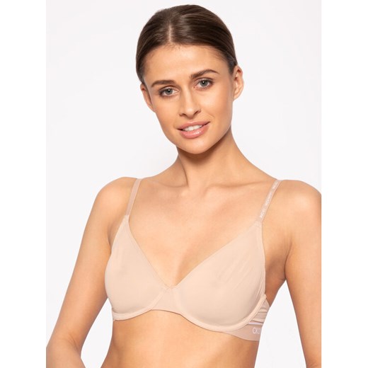 Calvin Klein Underwear Biustonosz z fiszbiną T-Shirt Bra 000QF5835E Beżowy Calvin Klein Underwear 34A okazja MODIVO