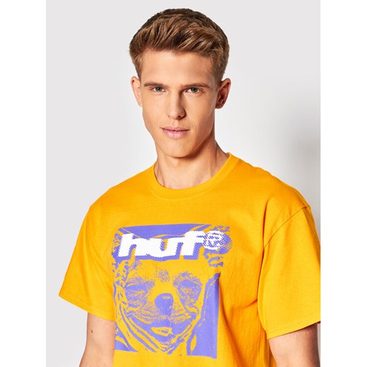 HUF T-Shirt Que Como TS01828 Pomarańczowy Regular Fit Huf M okazyjna cena MODIVO