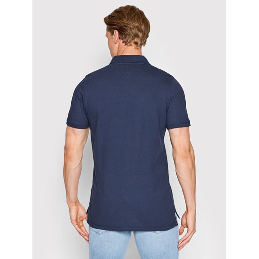 Tommy Jeans Polo Solid Stretch DM0DM12219 Granatowy Slim Fit Tommy Jeans S wyprzedaż MODIVO