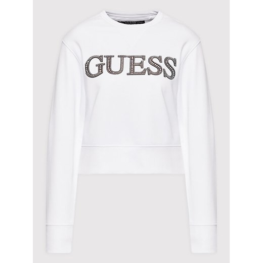 Guess Bluza W2YQ09 K8801 Biały Regular Fit Guess S okazyjna cena MODIVO