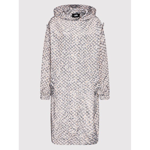 KARL LAGERFELD Kurtka przejściowa Printed 221W1502 Szary Relaxed Fit Karl Lagerfeld XL wyprzedaż MODIVO