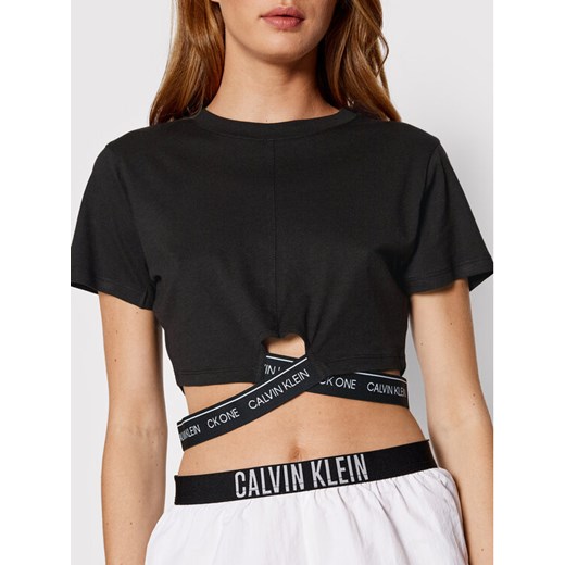 Calvin Klein Swimwear T-Shirt KW0KW01782 Czarny Regular Fit XL promocyjna cena MODIVO