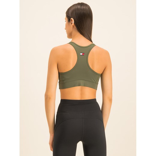 Tommy Sport Biustonosz top Sports Bra Logo S10S100344 Zielony Tommy Sport S wyprzedaż MODIVO