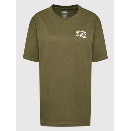 Billabong T-Shirt WRANGLER Rancher D1SS37 BIS2 Zielony Regular Fit Billabong XL okazja MODIVO