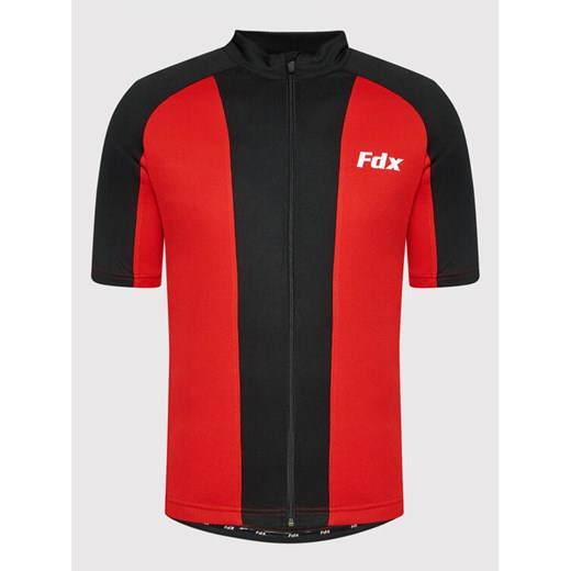 FDX Koszulka rowerowa Race Strip 1080 Czerwony Slim Fit Fdx M okazja MODIVO