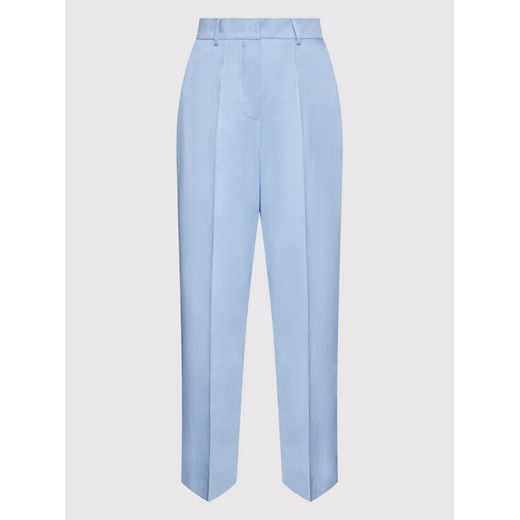 Weekend Max Mara Spodnie materiałowe Zircone 51310621 Niebieski Regular Fit 38 wyprzedaż MODIVO