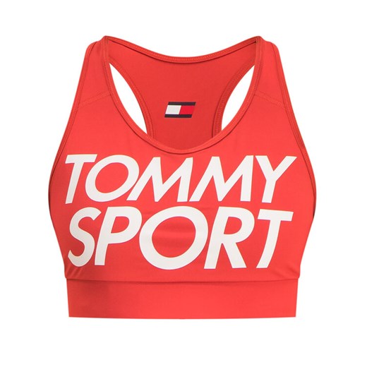 Tommy Sport Biustonosz top Sports Bra Logo S10S100344 Czerwony Tommy Sport S okazyjna cena MODIVO