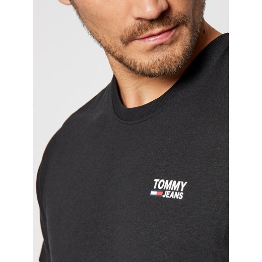 Tommy Jeans T-Shirt Corp Logo C Neck DM0DM09588 Czarny Regular Fit Tommy Jeans S okazja MODIVO