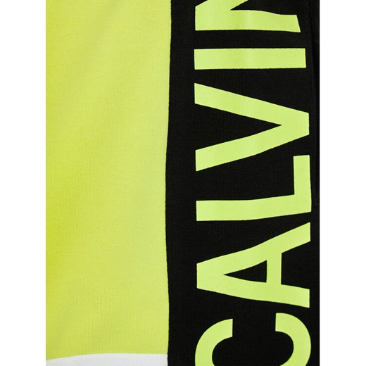 Calvin Klein Jeans Szorty sportowe Coolour Block Logo IB0IB00787 Zielony Regular 12Y okazja MODIVO